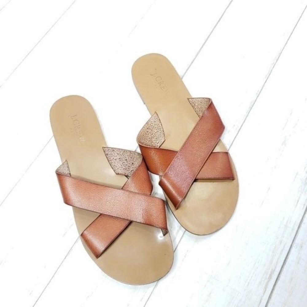 J.Crew Factory Criss Cross Boardwalk Sandals Size 8